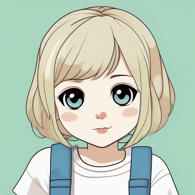 极简动漫Q版女孩全身风格的小狗宠物主人