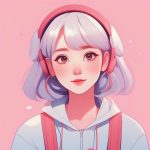 极简动漫少女:特写面部,害羞脸红的纯色背景AI提示词 7 ji jian dong man shao nyu te xie mian bu hai xiu lian hong de chun se bei jing ai ti shi ci