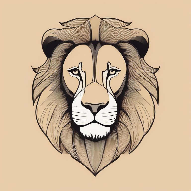 极简动物线描 | 一只黑狮子