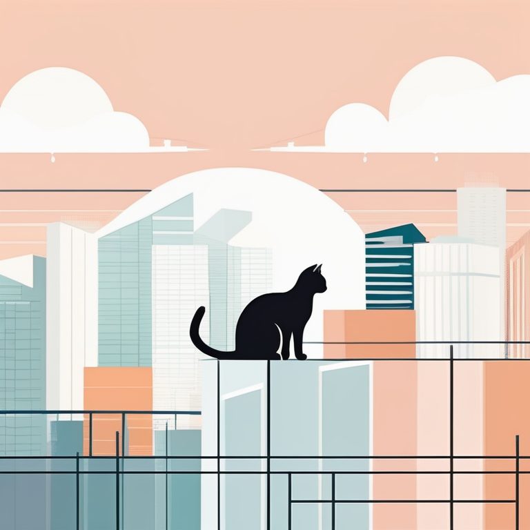 极简都市猫咪行走