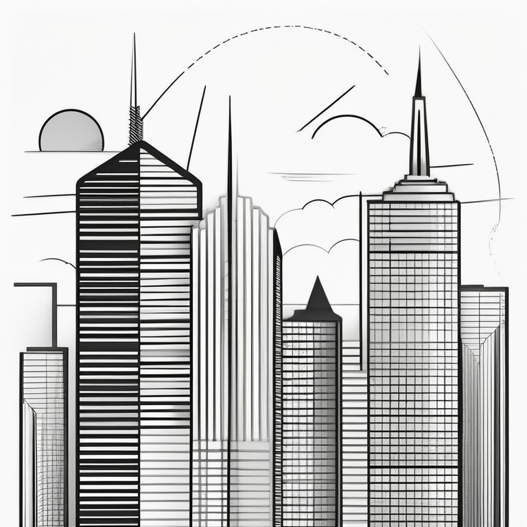 极简都市线条海报