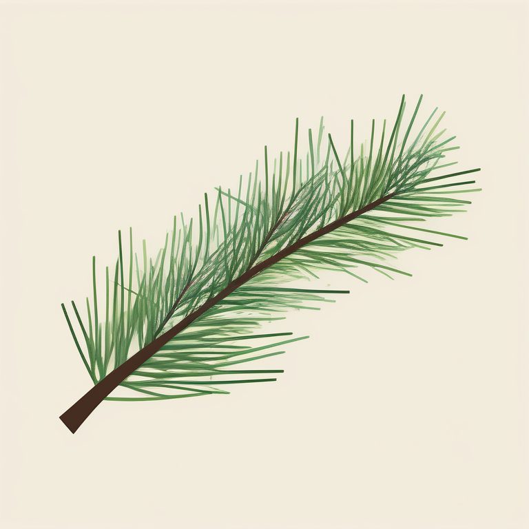 极简风格松枝图案插画