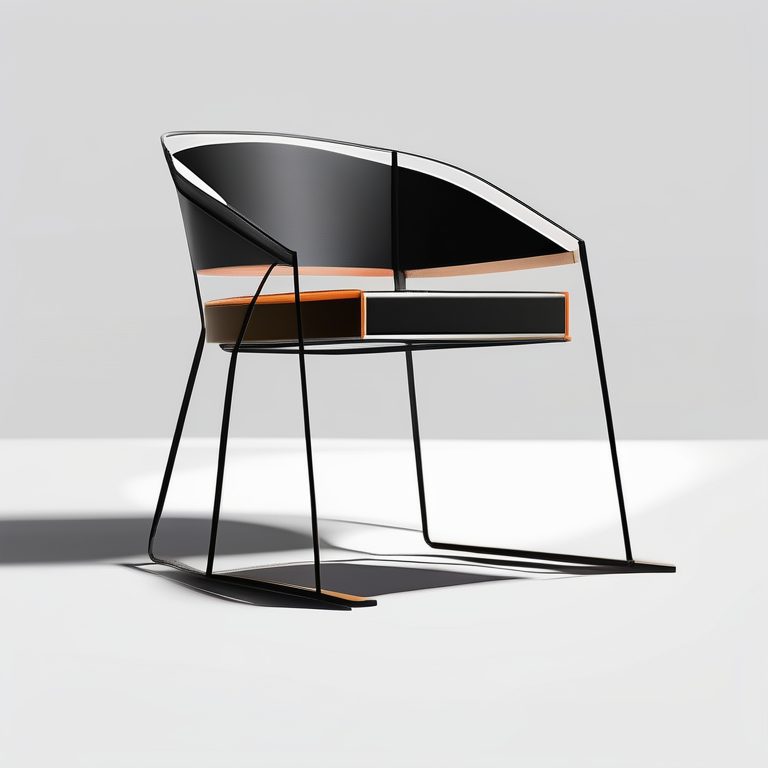 极简风格·现代设计·一把椅子·立体剪影