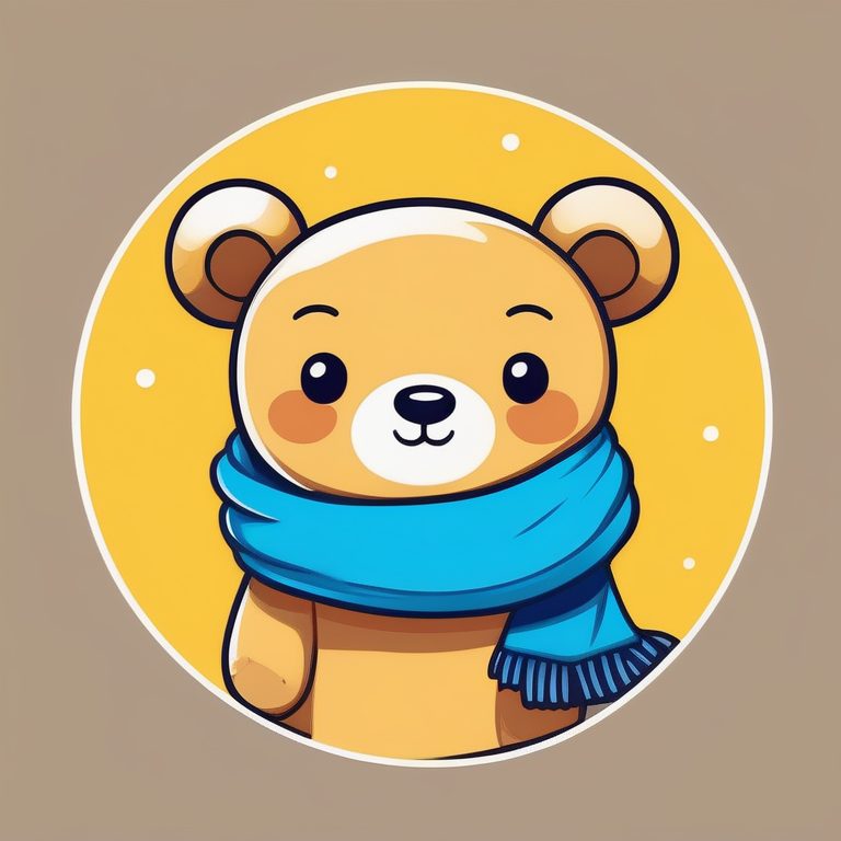 极简风小熊动漫形象肖像