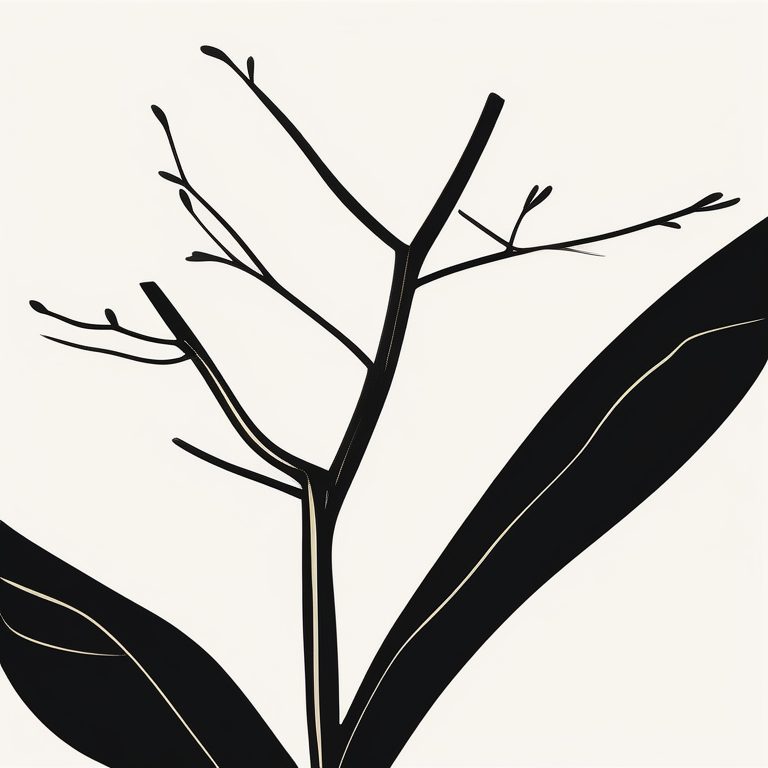 极简概念插画-独立树枝