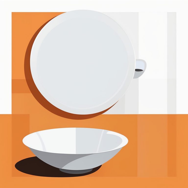 极简概念艺术下的橘色杯子插画