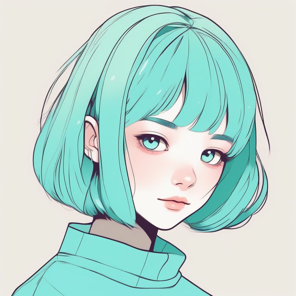 极简高光下的透明感：低饱和度青色