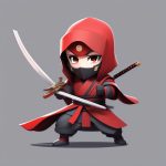 极简光追Q版小侠客:持剑飒爽全身照,武侠风头像提示词 7 ji jian guang zhui q ban xiao xia ke chi jian sa shuang quan shen zhao wu xia feng tou xiang ti shi