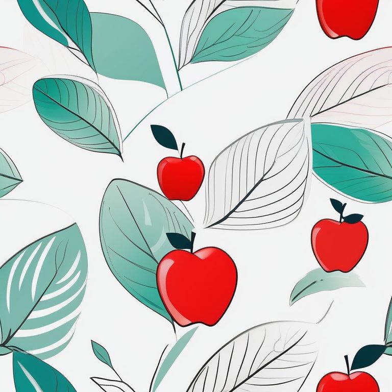 极简韩国波普艺术数字插画—一个红苹果