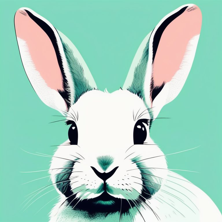 极简韩国流行风格兔子