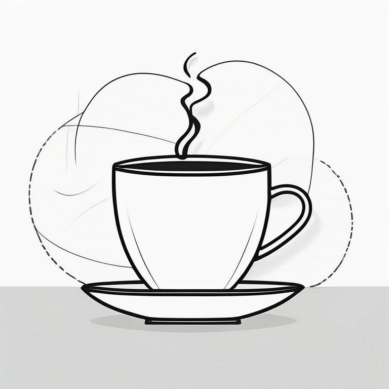 极简黑白手绘素描静物