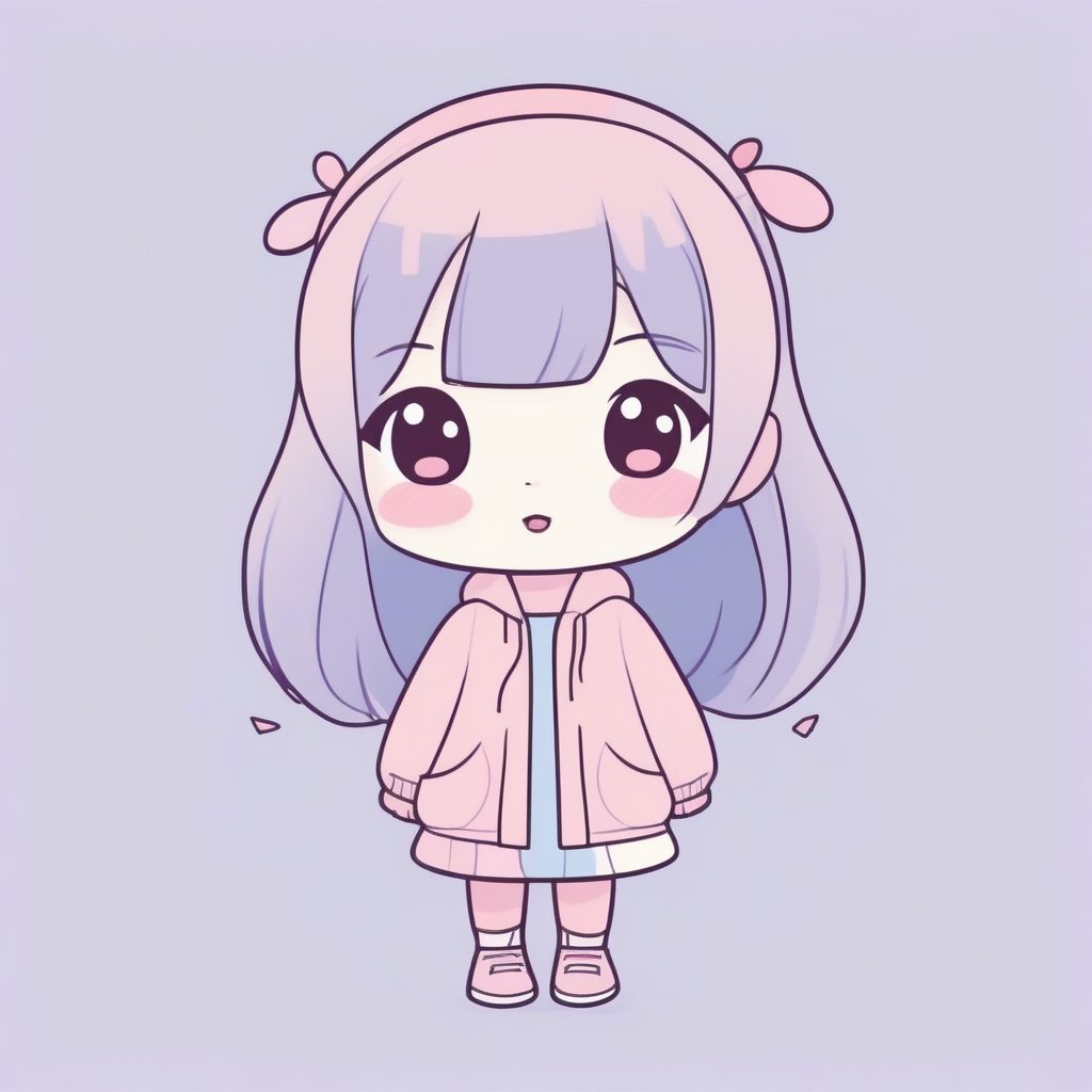 极简厚重线条：蜡笔质感的Q版插画