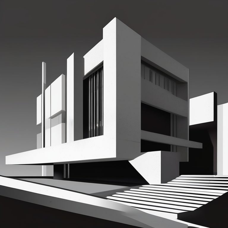 极简混凝土建筑海报