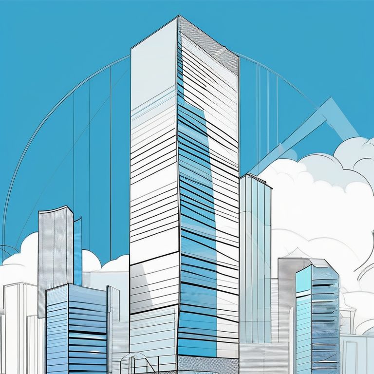 极简建筑插画:摩天大楼