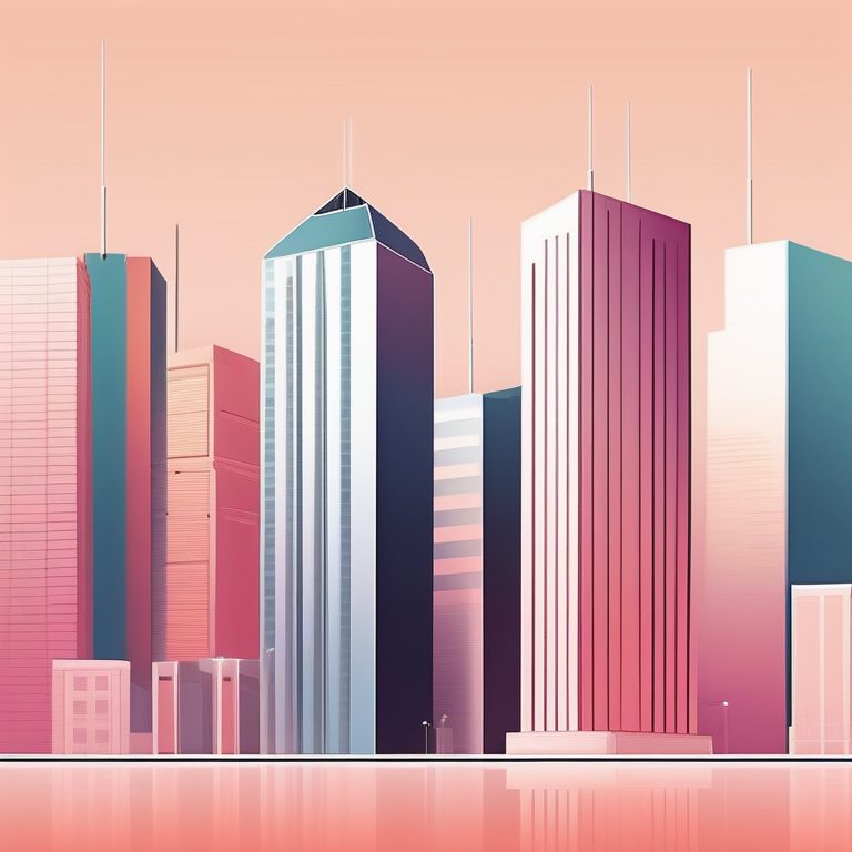 极简建筑风格的摩登城市高楼