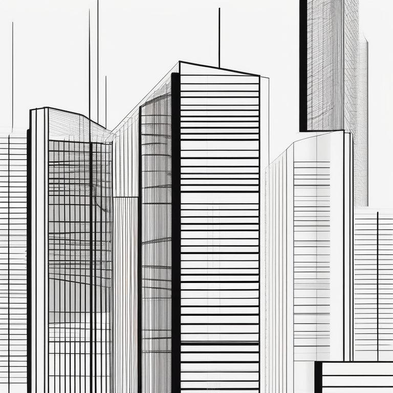 极简建筑线描艺术海报