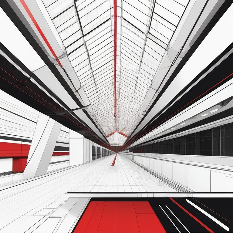 极简建筑线条艺术之高速火车站