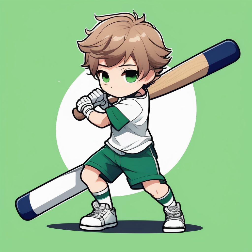 极简卡哇伊Q版动漫风春日棒球男孩