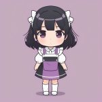 极简可爱风Q版黑发女仆插画提示词:2D平面角色设计技巧 4 ji jian ke ai feng q ban hei fa nyu pu cha hua ti shi ci 2d ping mian jue se she ji ji qiao