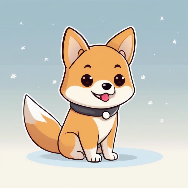 极简可爱卡通柴犬角色