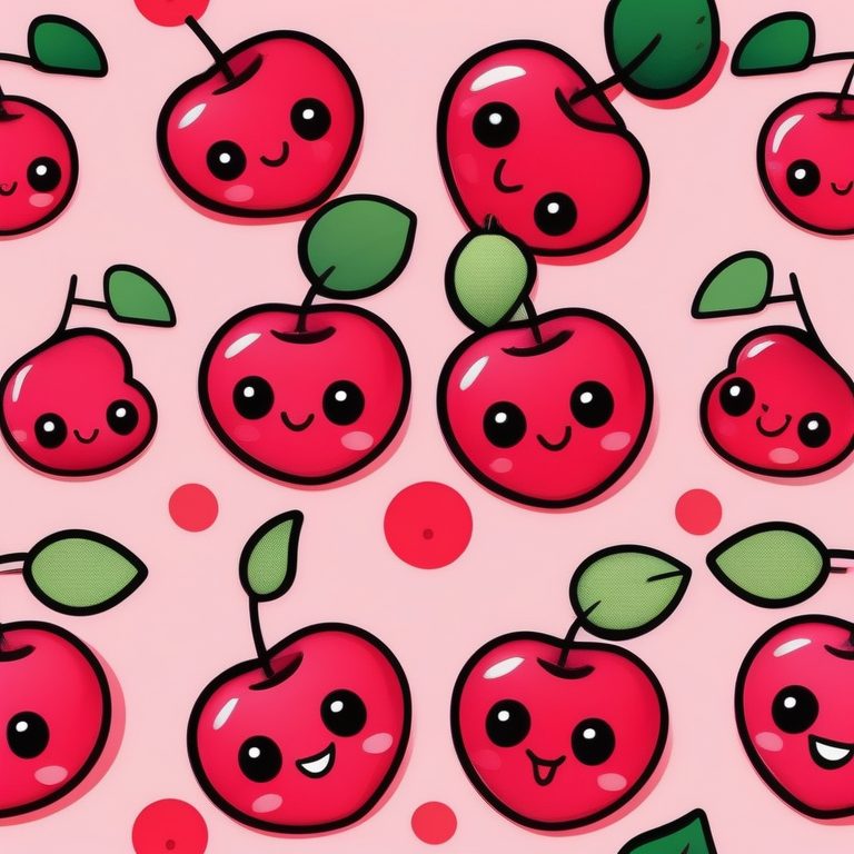 极简可爱卡通风格樱桃