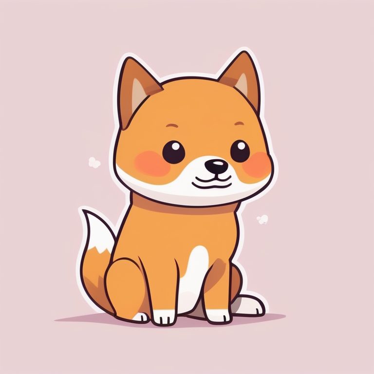 极简可爱卡哇伊柴犬头像