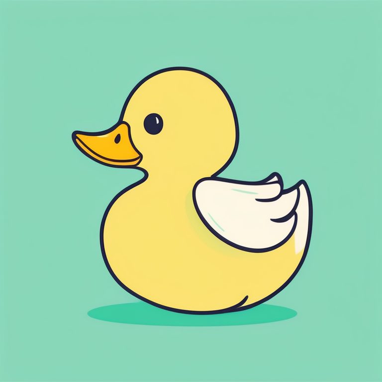 极简可爱涂鸦风格 | 一只黄色小鸭