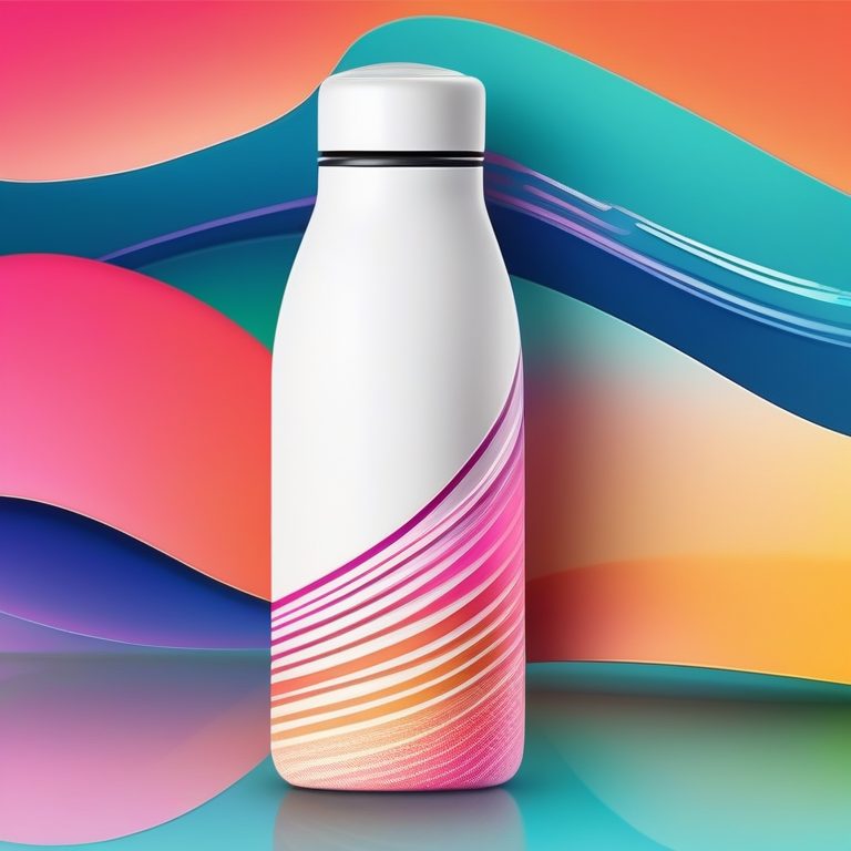 极简流线彩色产品插画