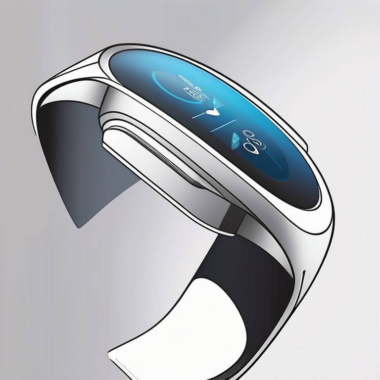 极简流线型产品插画:智能手表