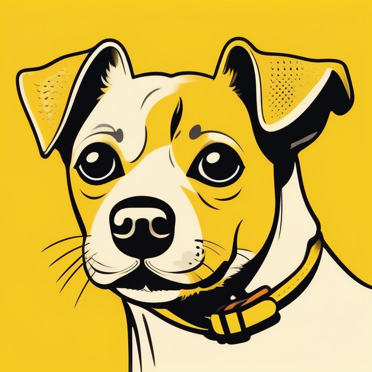 极简流行风海报风格小狗