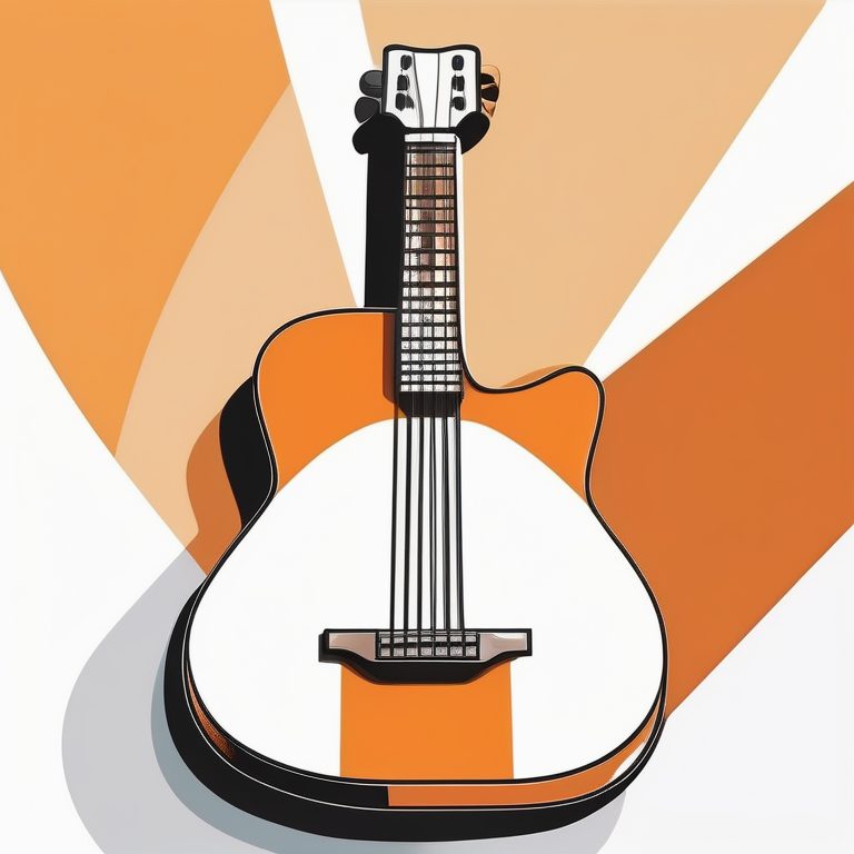 极简流行艺术风格单体吉他