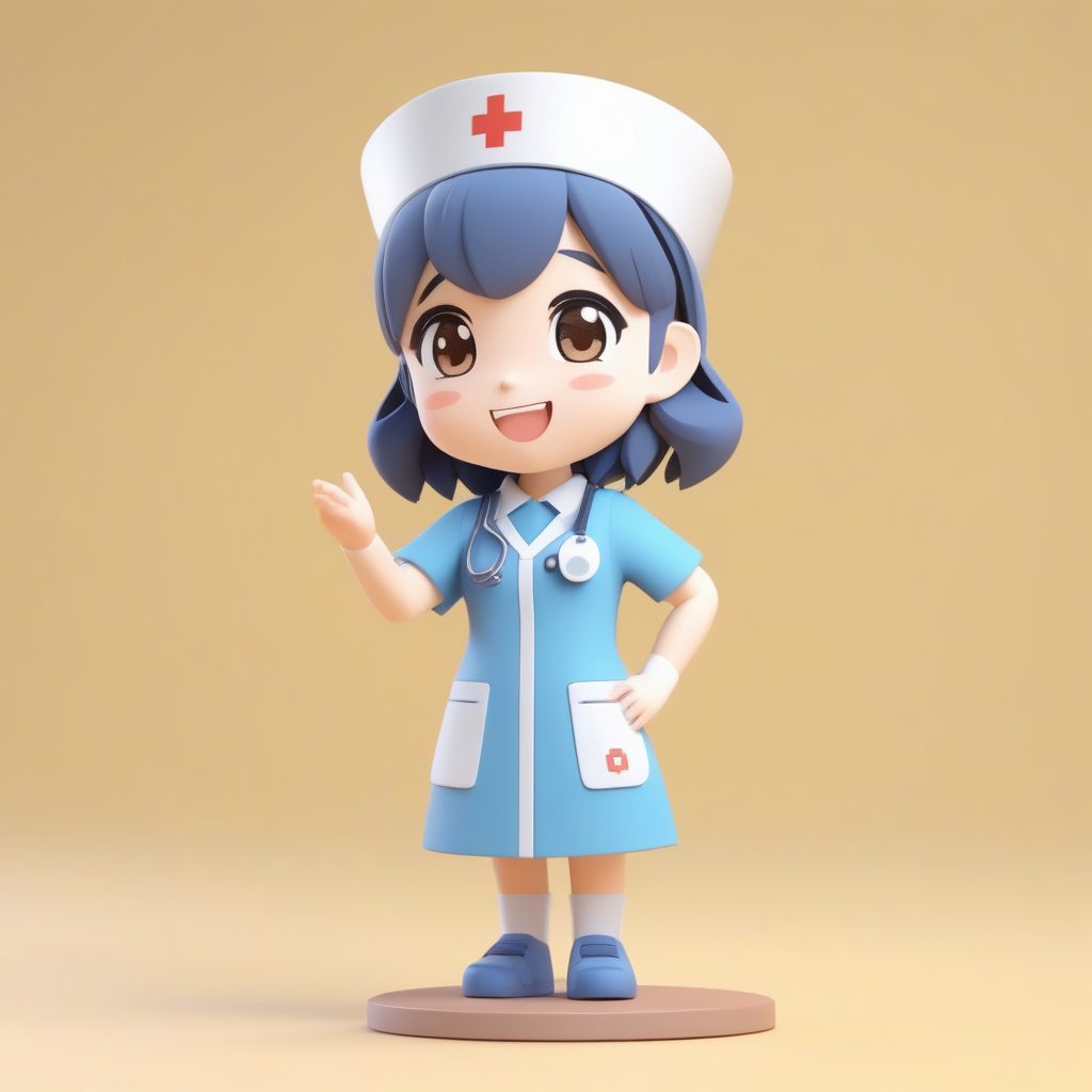 极简盲盒:Q版护士元气满满,准备出发的站立照 9 极简盲盒:Q版护士元气满满,准备出发的站立照