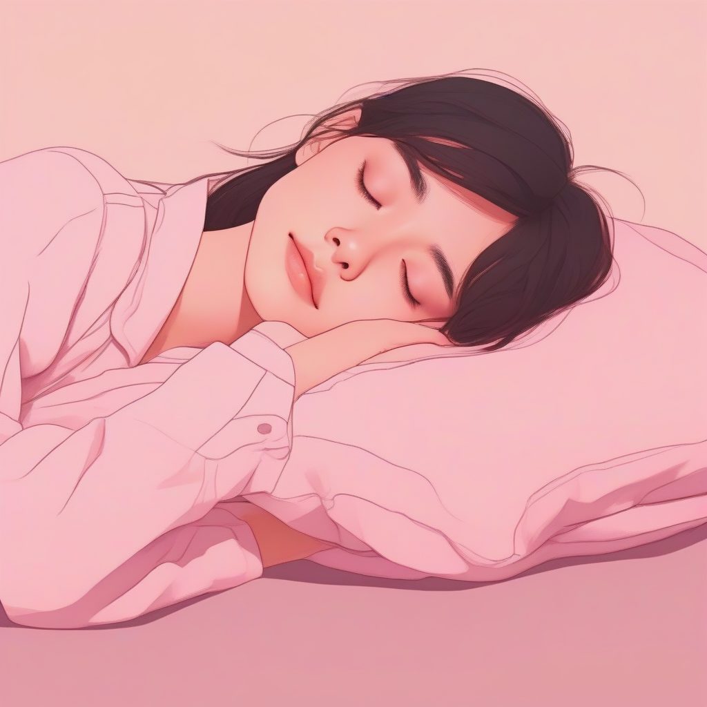 极简美学：安静熟睡的低饱和度少女侧脸