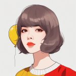 ji jian mei xue na zhe qi qiu de ke ai duan fa shao nyu