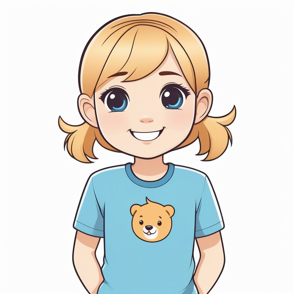 极简Q版短金发少女明快阳光风