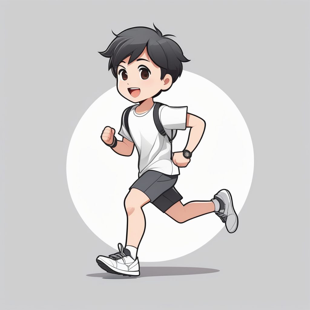 极简Q版短裤男孩运动风