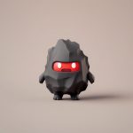 极简Q版火山怪兽:3D哑光粘土全身,岩石纹理 5 ji jian q ban huo shan guai shou 3d ya guang nian tu quan shen yan shi wen li