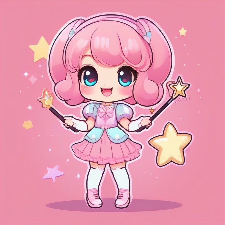 极简Q版女孩 魔法少女风格 可爱全身萌照