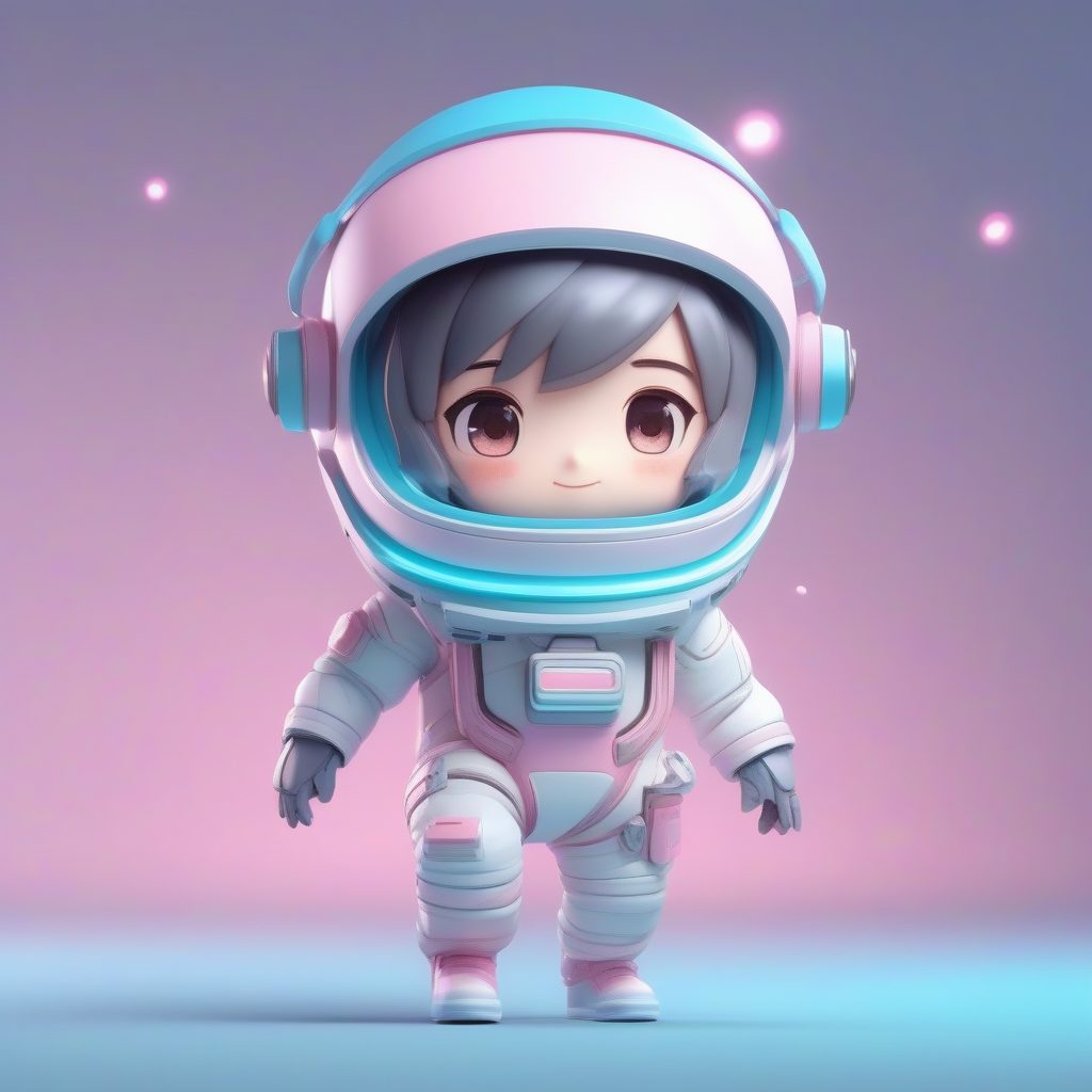 极简Q版太空宇航员插画:8K高清全身站立图生成秘籍 1 极简Q版太空宇航员插画:8K高清全身站立图生成秘籍