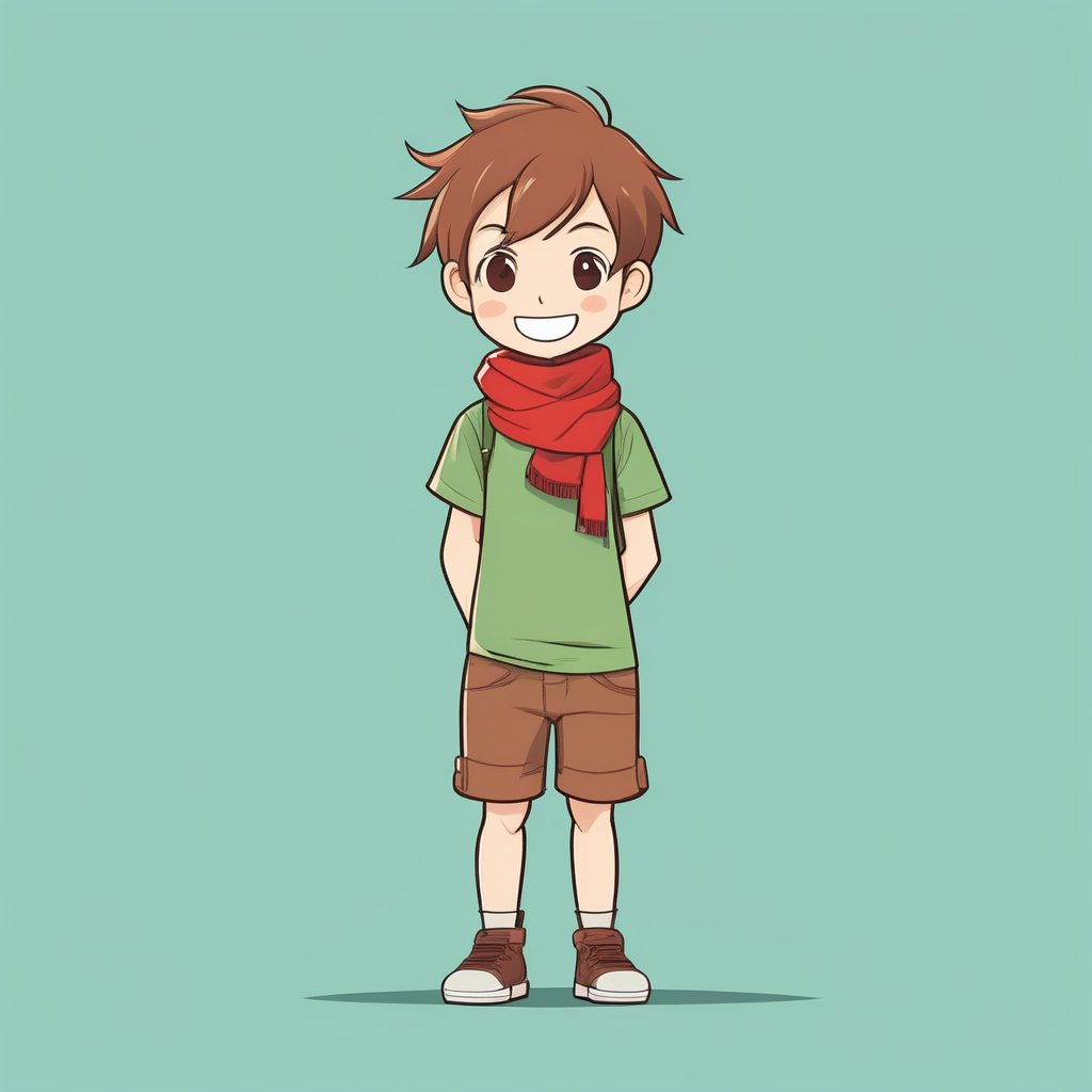 极简Q版探险家风格男孩全身像 1 极简Q版探险家风格男孩全身像