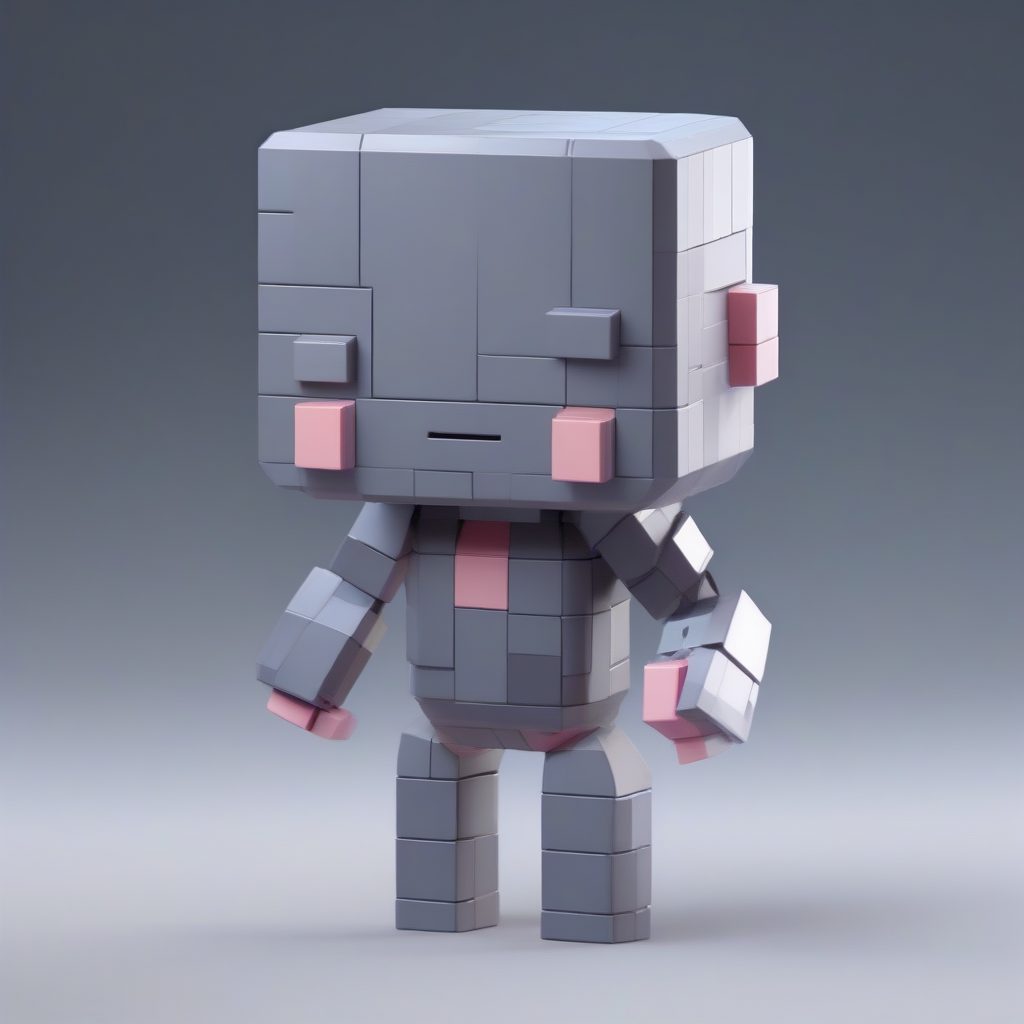 极简Q版像素角色:3D粘土化全身渲染,复古未来风 11 极简Q版像素角色:3D粘土化全身渲染,复古未来风