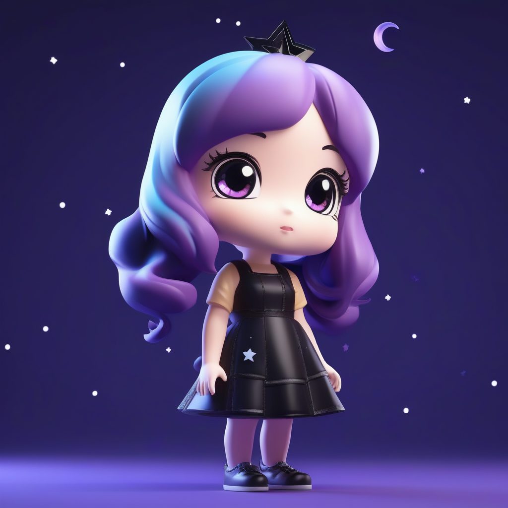 极简Q版星空主题梦幻女孩