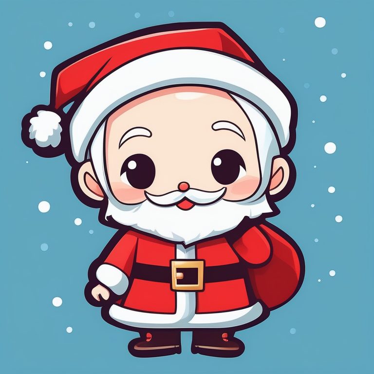极简清新Q版圣诞小男孩插画设计