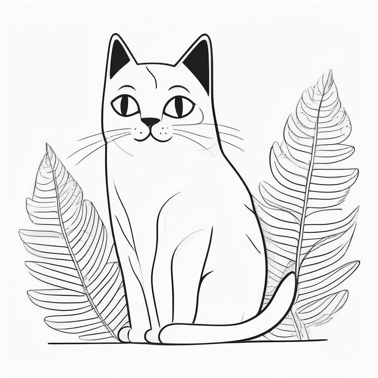 极简趣味涂鸦风格猫咪图标