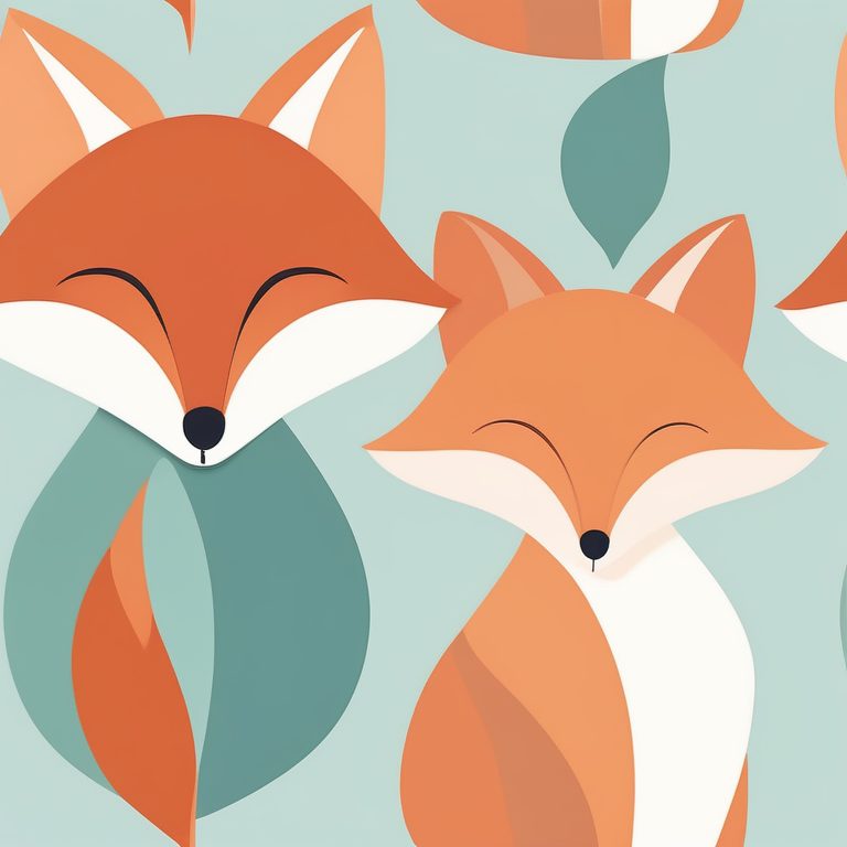 极简软粉色主义风格——一只站立狐狸