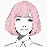 极简赛璐珞:粉色短发少女头像,纯色马卡龙风格 7 ji jian sai lu luo fen se duan fa shao nyu tou xiang chun se ma ka long feng ge