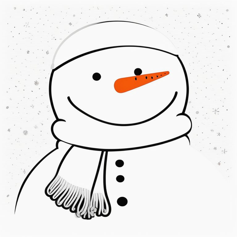 极简圣诞卡通线条插画