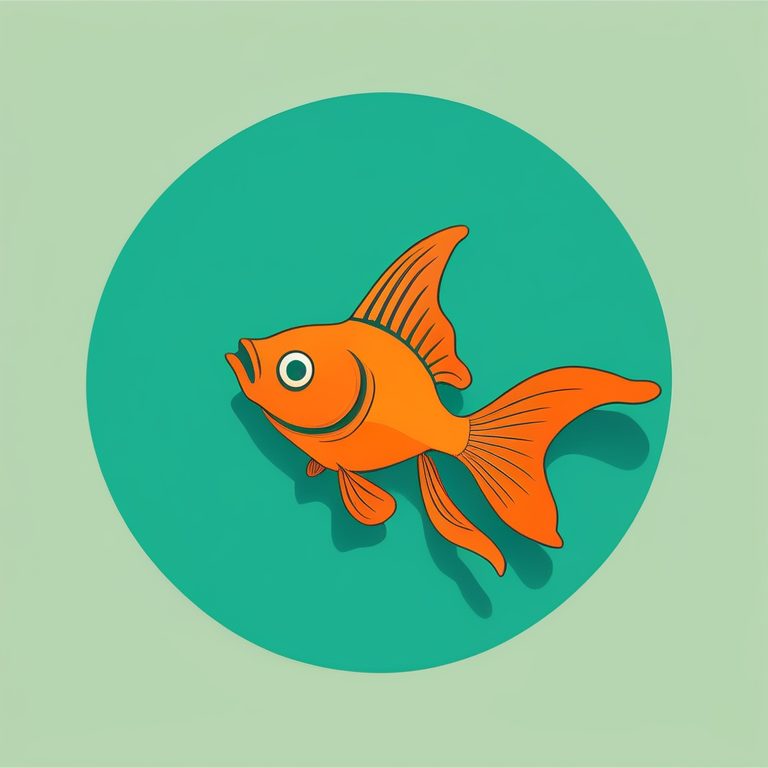 极简矢量风 | 一只金鱼