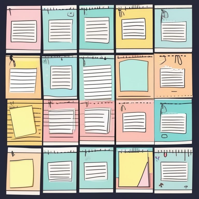 极简手绘卡通便签插画