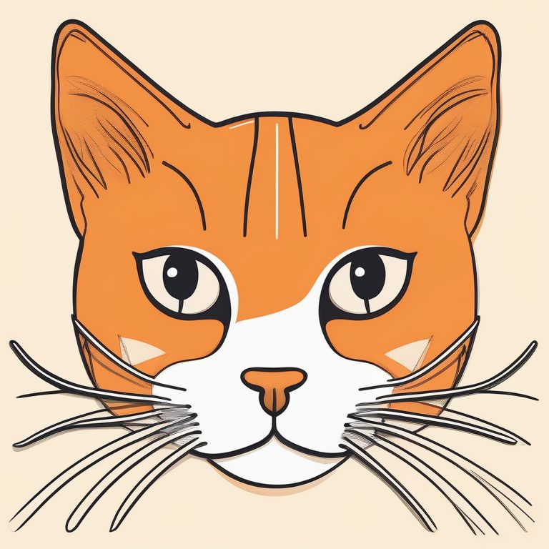 极简手绘漫画风橘猫头像